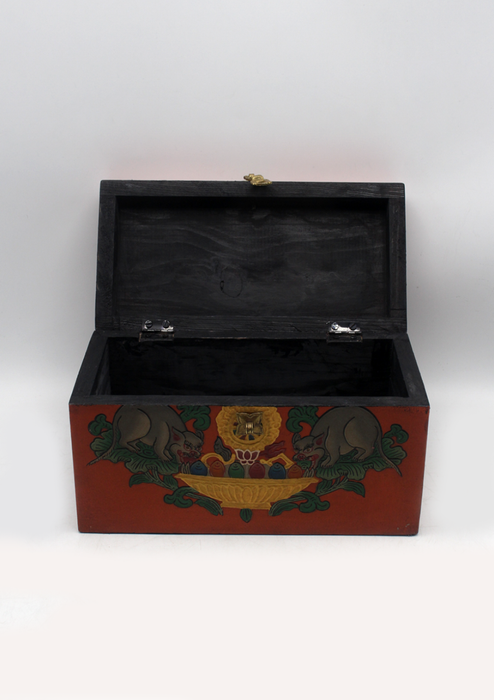 Handpainted Double Dorjee Tibetan Wooden Box