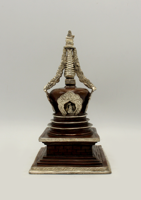Copper Handcrafted Stupa Chorten 7" H