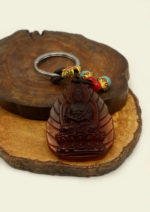 Buddhist Deity Glass Resin Key Chain