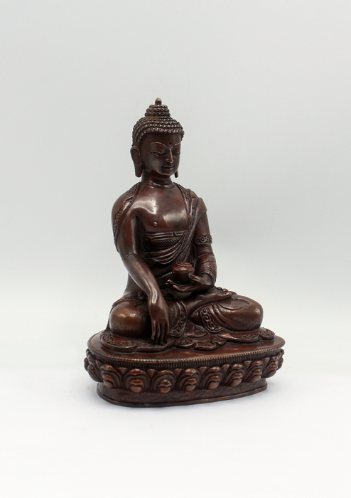 Copper Oxidized Shakyamuni Buddha Fine Quality  Statue 6"H