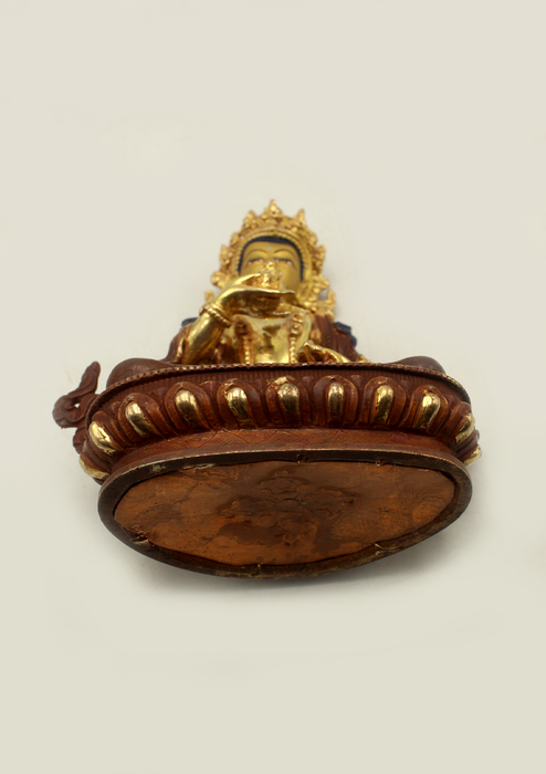 Partly Gold Plated Vajrasattva Statue 5.5" H