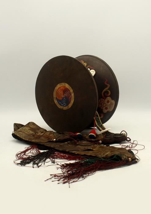 Exclusive Tibetan Antique Chod Drum Damaru