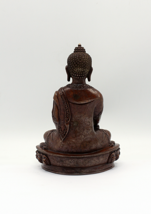 Copper Oxidized Shakyamuni Buddha Fine Quality  Statue 6"H