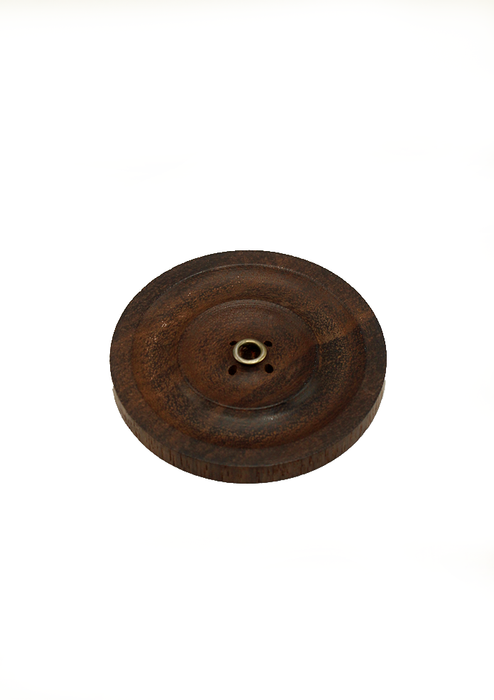 Handcrafted Wooden Circular Tibetan  Incense Burner