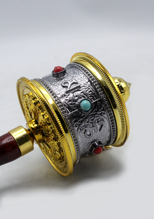 Tibetan Handheld Spinning Prayer Wheel