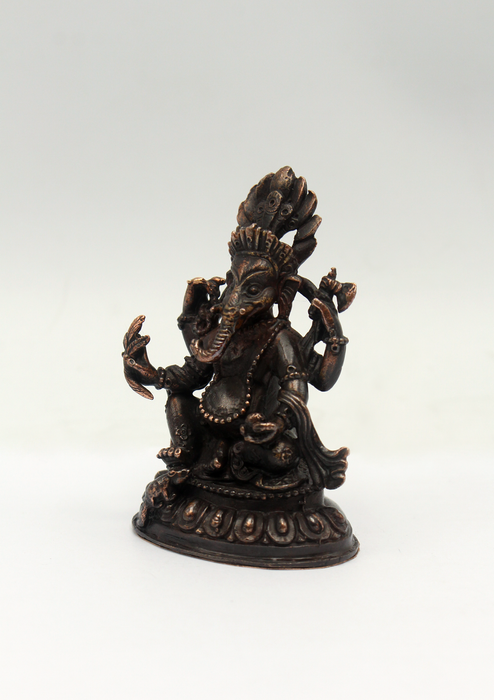 Copper Mini Ganesha Statue 2"