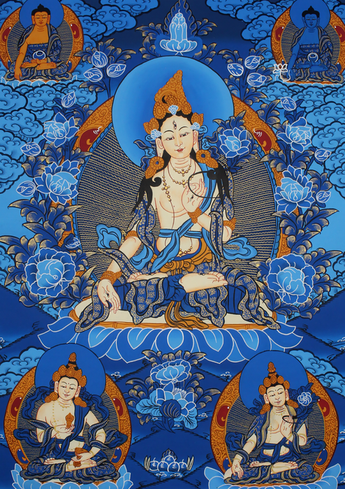 White Tara Thangka Painting