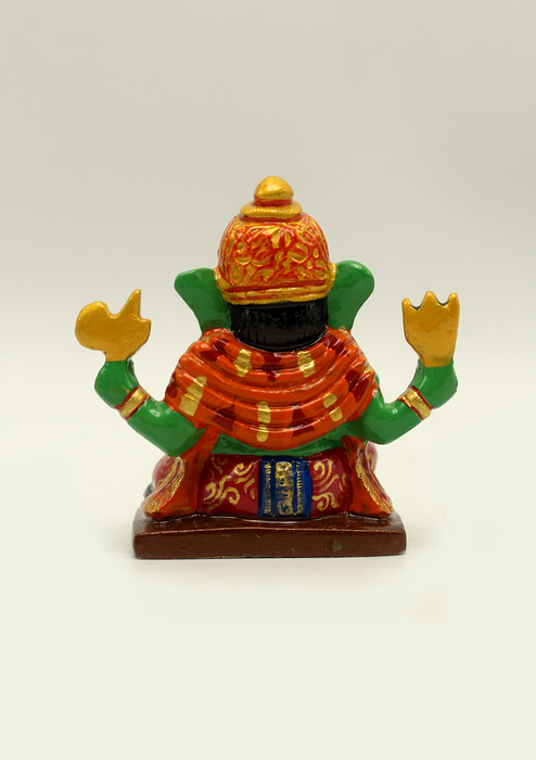 Hand Painted Brass Ganesha Statue