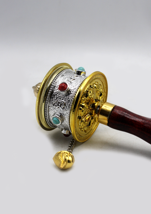 Tibetan Handheld Spinning Prayer Wheel