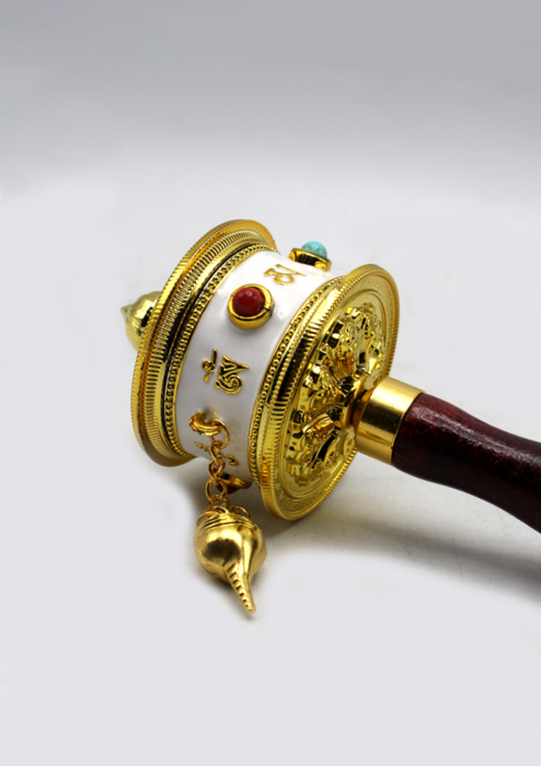 Tibetan Handheld Spinning Prayer Wheel