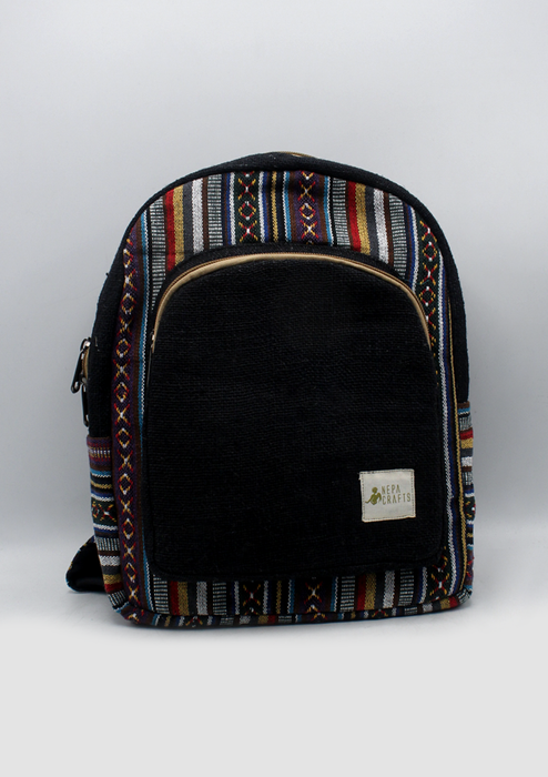 Gheri Black Hemp Back Pack