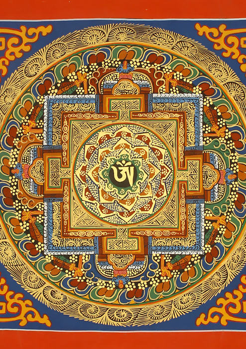 Orange Fine Arts Mandala Tibetan Thangka Painting