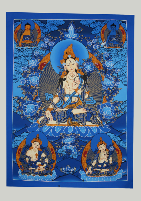 White Tara Thangka Painting