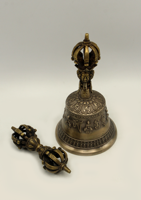 Eight Auspicious High Qualit Bell and Dorjee Large Set