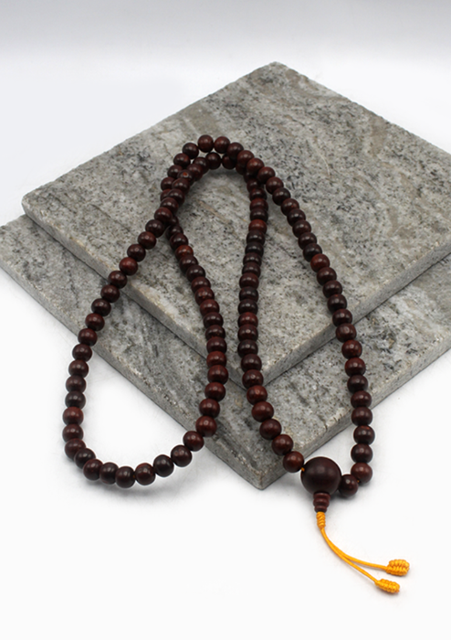 Rosewood Beads Tibetan Prayer Mala with Tassle