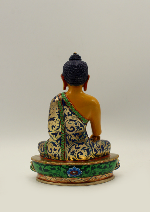 Masterpiece   Goldplated Hand  Painted Shakyamuni Buddha Statue 5"H