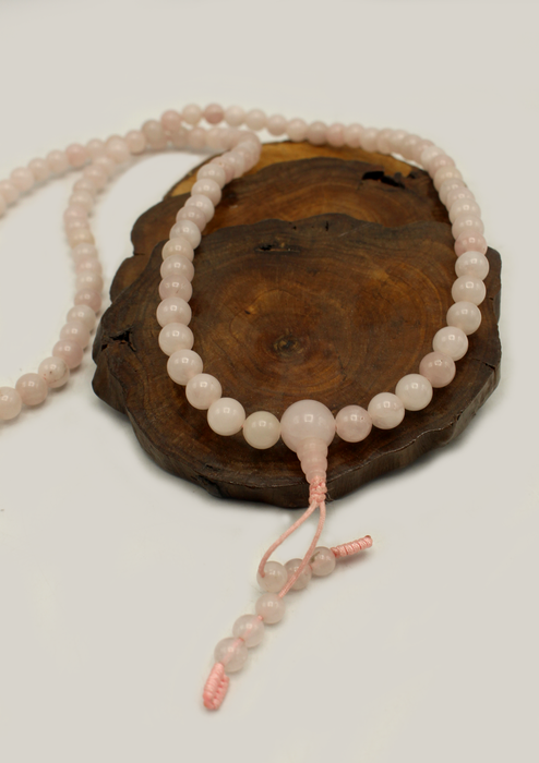 Rose Quartz 108 Beads Tibetan Prayer Mala