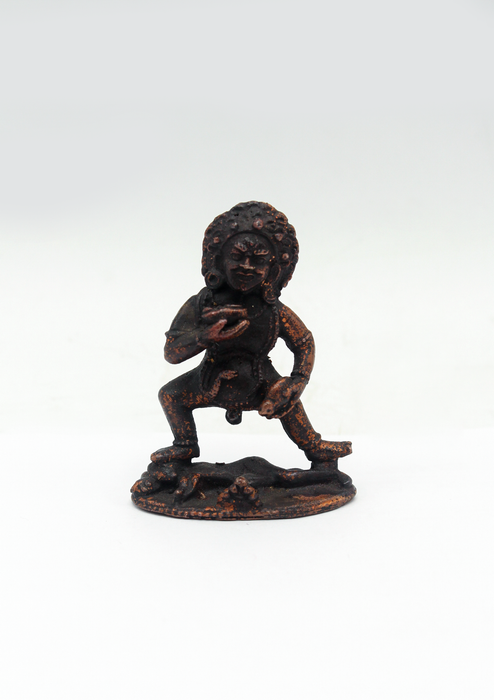 Copper Mini Black Jambala Statue 2"