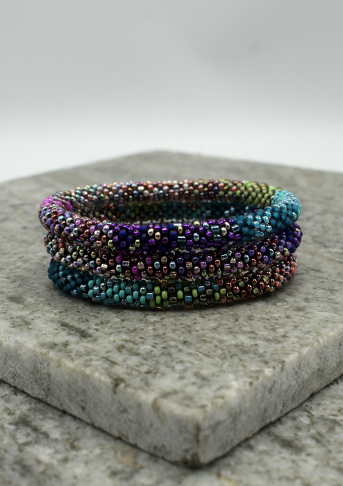 Purple Queen Roll on Beads Bracelet