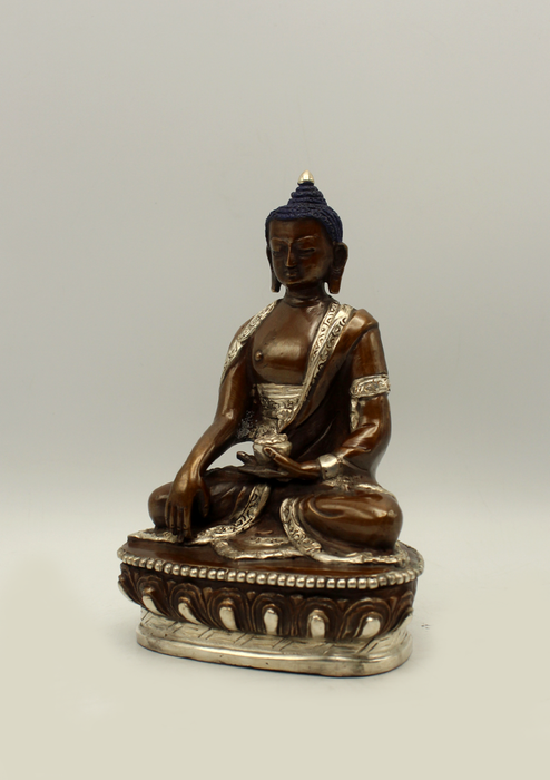 Copper Shakyamuni Buddha Statue 6"H