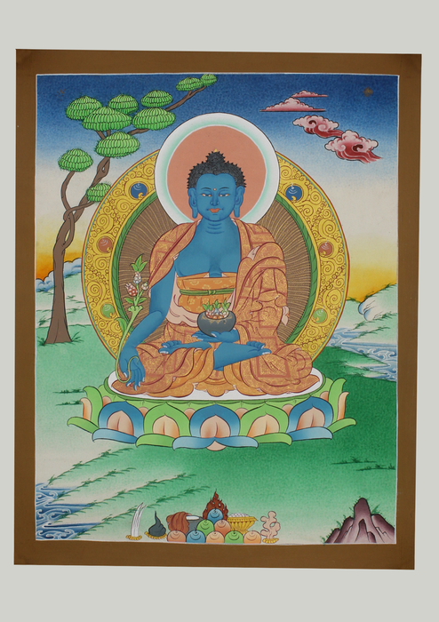 Medicine Buddha Thangka Painting