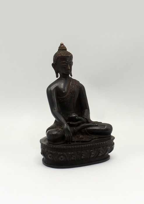 Exquistely Crafted  Shakyamuni Buddha Old Statue 4.5"H