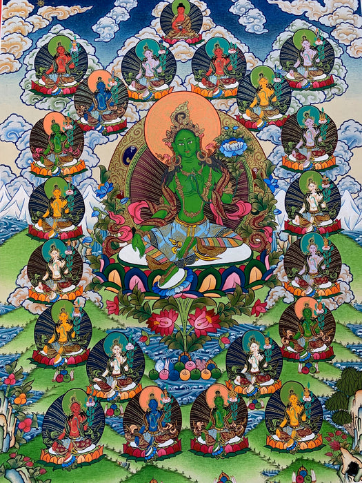 21 Tara Deity Thangka Painting