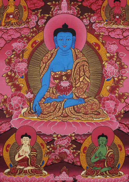 Medicine Buddha Thangka Painting