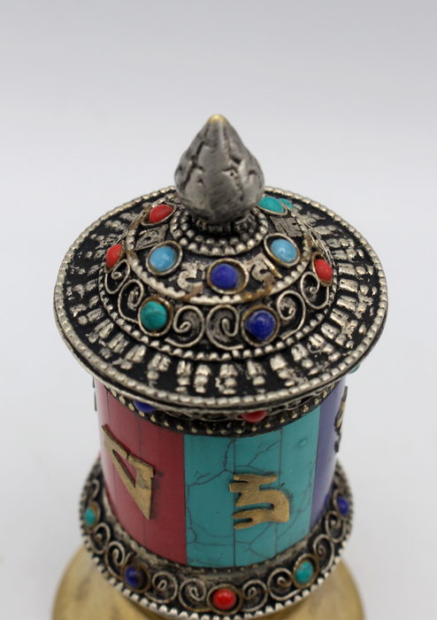 Exclusive Mosaic Inlay Prayer Wheel