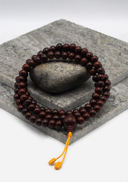 Rosewood Beads Tibetan Prayer Mala with Tassle