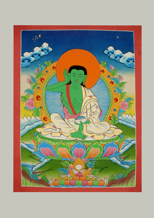 Milarepa  Seated  on  Lotus Thangka Painting