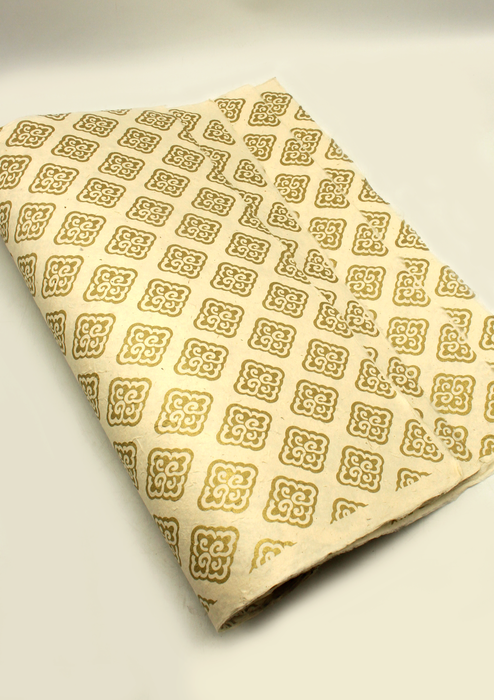 Eternal Knot Printed Lokta Gift Wrapping Paper