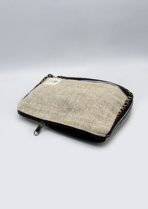 Multi zipper Hemp Passport Travel Bag