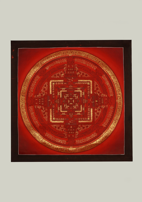 Red Mandala  Fine Arts  Thangka Painting