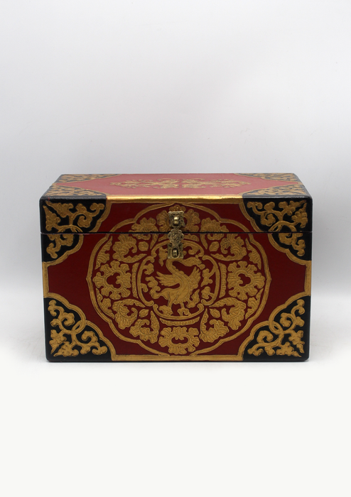 Tibetan Royal   Handpainted  Dragon Wooden Box - 12"