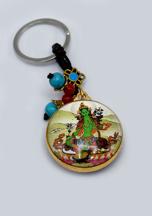 Green Tara Chenrezig   Kalachakra   Buddhist Key Chain