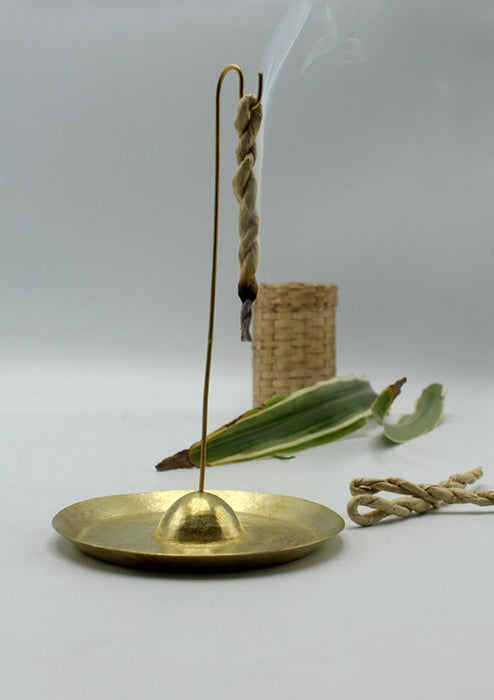 Brass Hand Hammered Premium Rope Incense Burner