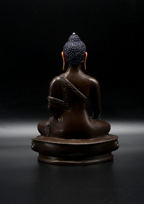 Copper Shakyamuni Buddha Statue 7"H