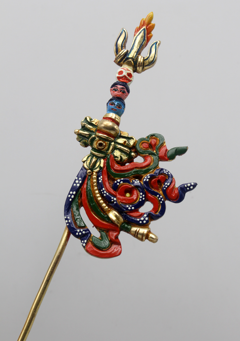 MASTER PIECE 24 K  GOLD HANDPAINTED GURU PADMASAMBHAVA  14"H RAJMUNI ARTS