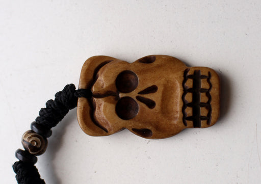 Skull Head Key chain Ring Skeleton Head Brown Bone Biker Head Death Skulls - nepacrafts