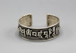 Vajrapani Mantra Carving Tibetan Sterling Silver Bracelet - nepacrafts