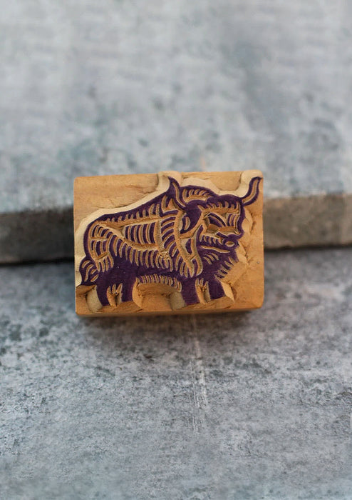 The Yak Mini Wooden Block Print