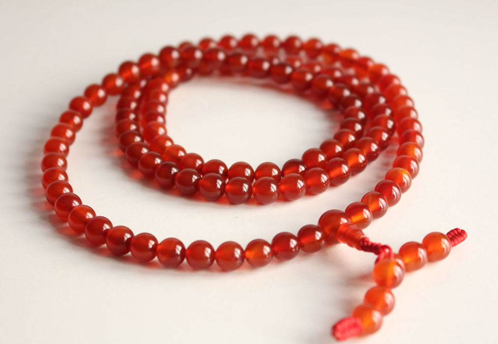 Carnelian Prayer Beads Mala - nepacrafts