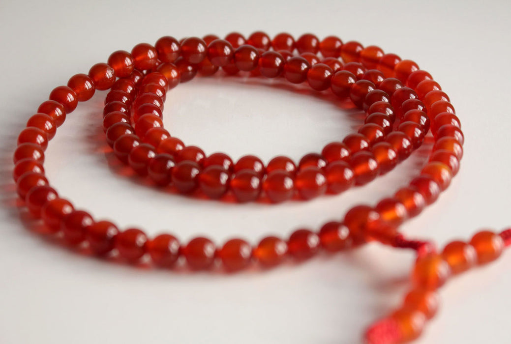 Carnelian Prayer Beads Mala - nepacrafts