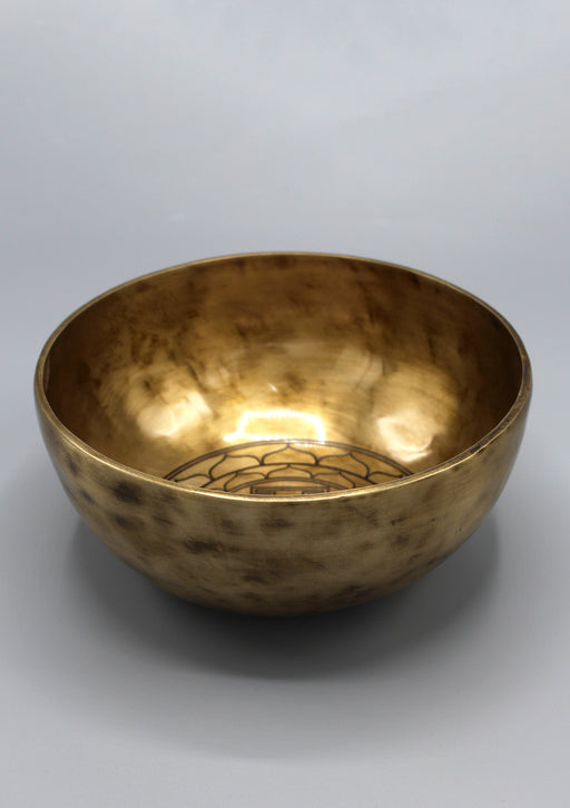 Tibetan Mandala Etching Gulpa Singing Bowl - nepacrafts