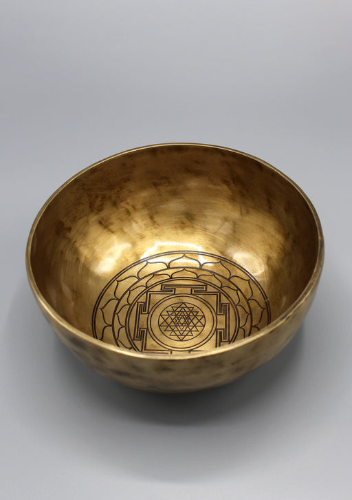 Tibetan Mandala Etching Gulpa Singing Bowl - nepacrafts