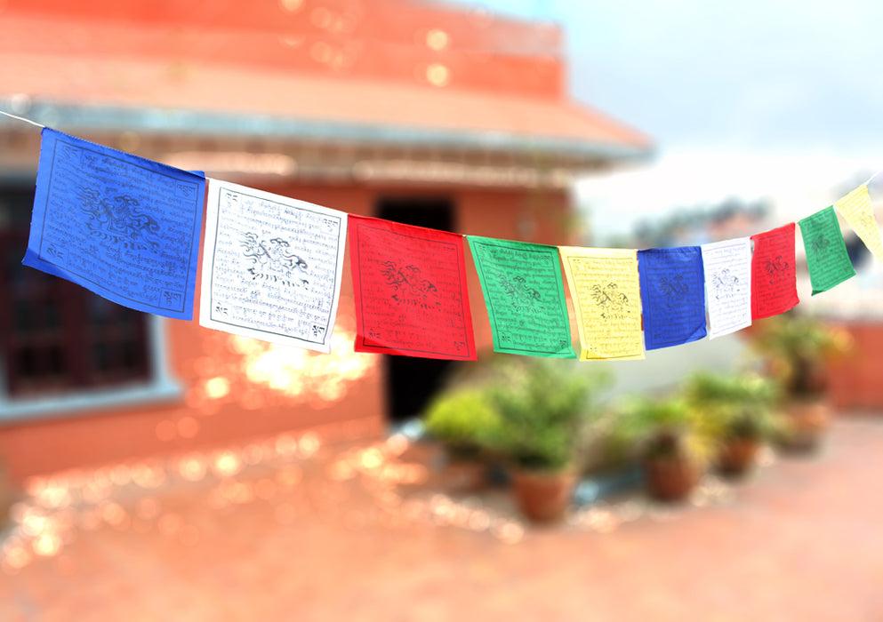 10 Sheets of Traditional Windhorse Prayer Flag - nepacrafts