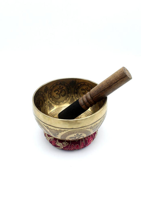 Fine Arts Cosmos  Flower Mandala Itched Singing Bowl- 6 inch