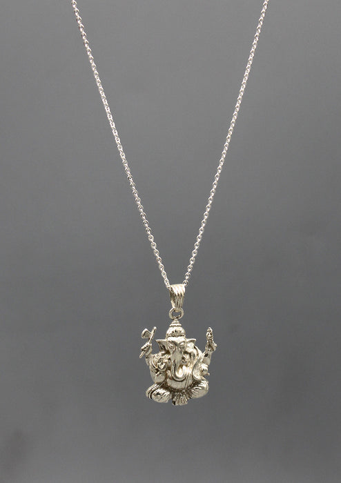 Hindu Lord Ganesh Sterling Silver Pendant