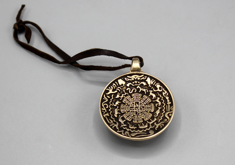 Tibetan Calendar Brass Pendant - nepacrafts